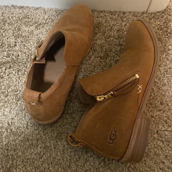 UGG GLEE DARK CHESTNUT SHOES - Picture 2 of 6